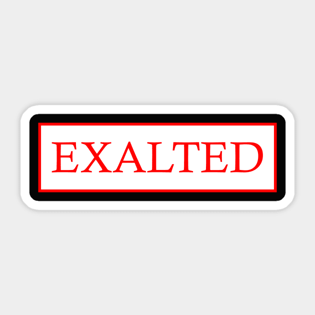 Exalted. Path of Exile Sticker by Red'n'Rude